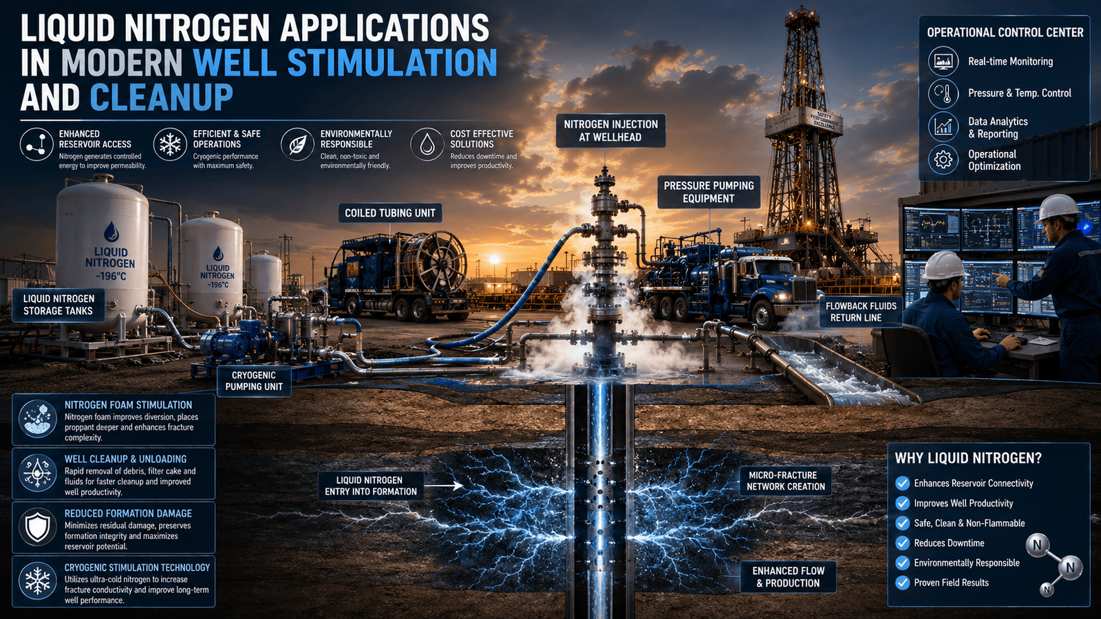 Liquid Nitrogen Applications in Modern Well Stimulation and Cleanup